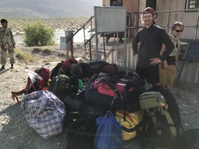 Our group's gear, at the Afghan/Tajik border.